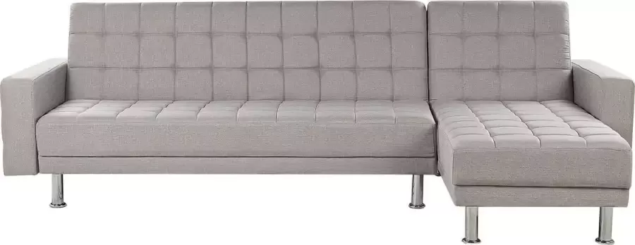 Beliani NESSET Corner Sofa Grijs Polyester - Foto 1