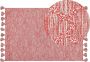 Beliani NIGDE Laagpolig vloerkleed Rood 140 x 200 cm Katoen - Thumbnail 2