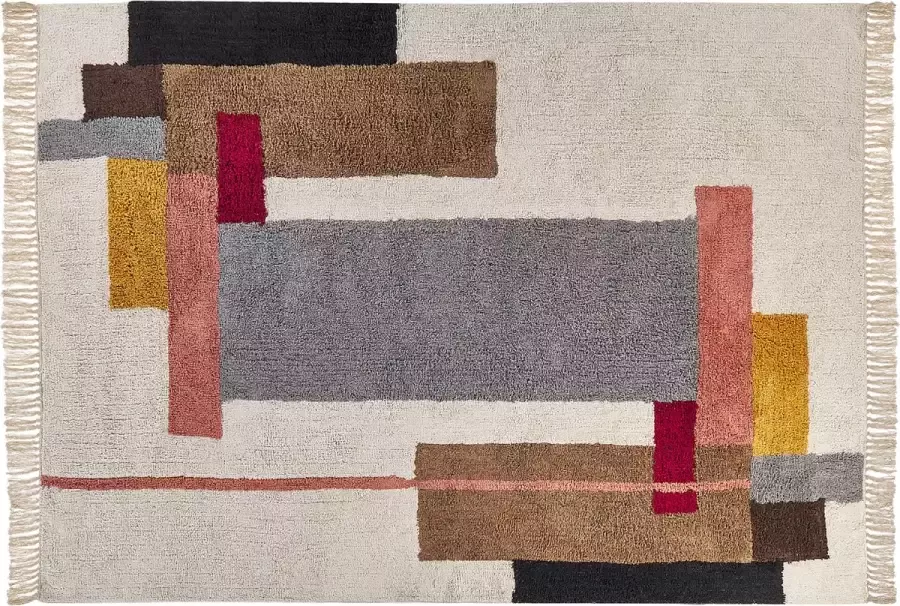 Beliani Vloerkleed katoen meerkleurig 140 x 200 cm NIKSAR