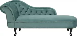 Beliani NIMES Chaise longue (linkszijdig) groen