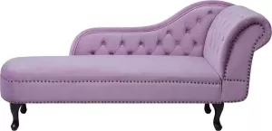 Beliani NIMES Chaise longue (rechtszijdig) roze