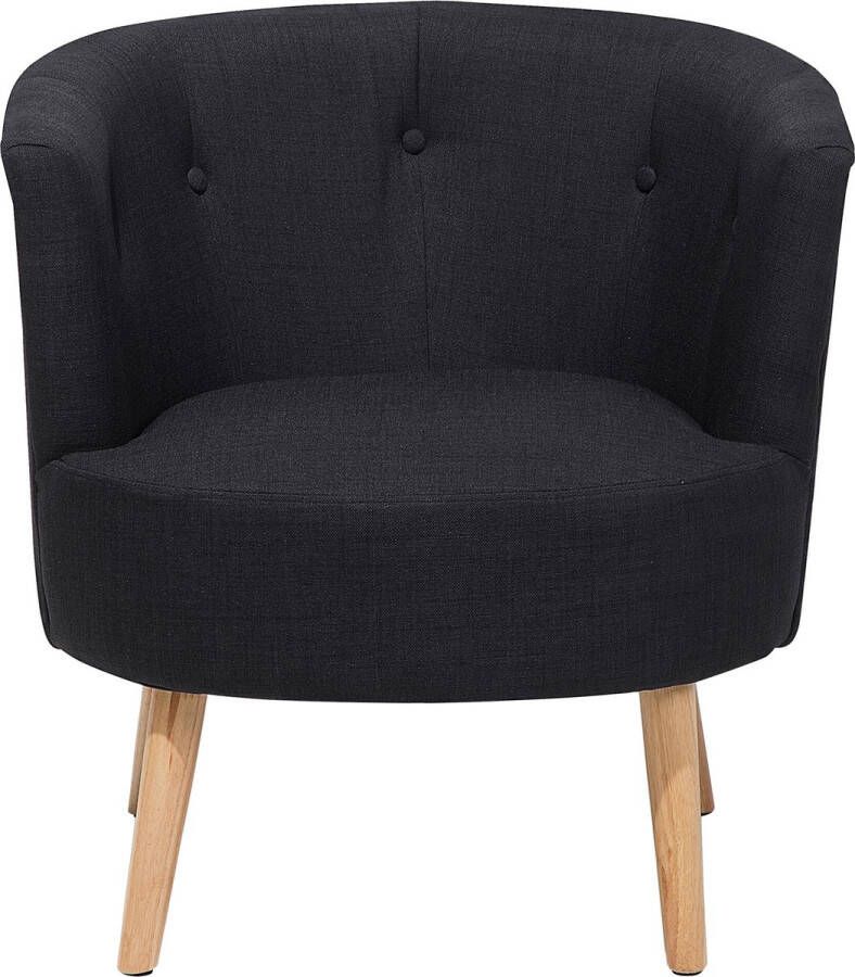 Beliani ODENZEN Fauteuil-Lichte houtkleur-Polyester - Foto 2