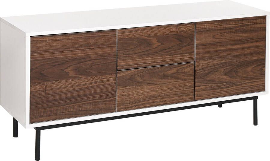 Beliani OKLAND Sideboard-Donkere houtkleur-Vezelplaat
