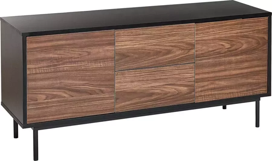 Beliani OKLAND Sideboard met 2 deuren zwart - Foto 1