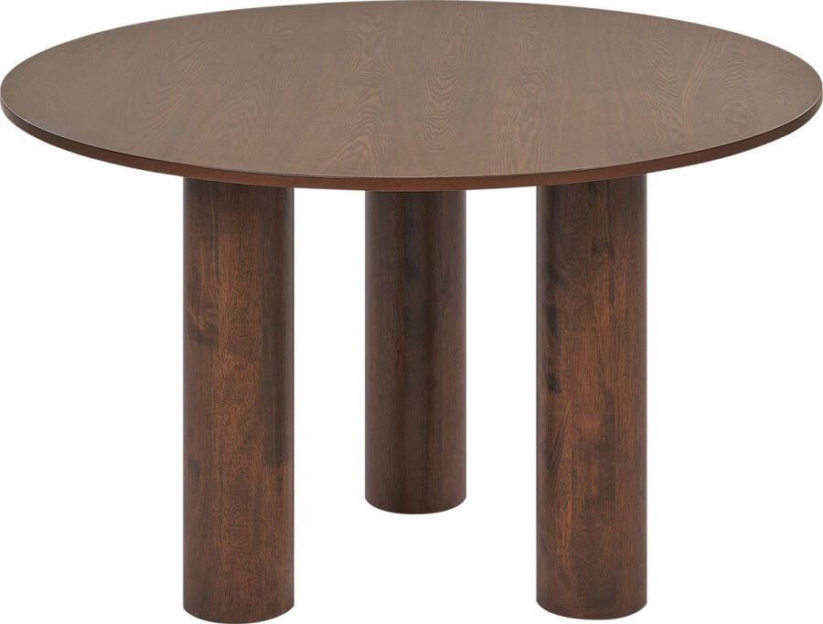 Beliani ORIN Dining Table Donkere houtkleur MDF
