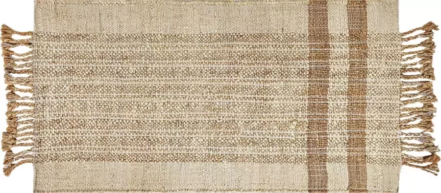 Beliani ORTAOBA Modern vloerkleed Lichtbeige 80 x 150 cm Jute - Foto 2