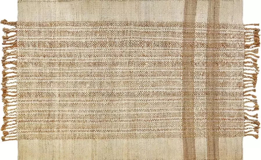 Beliani ORTAOBA Modern vloerkleed Lichtbeige 160 x 230 cm Jute - Foto 2
