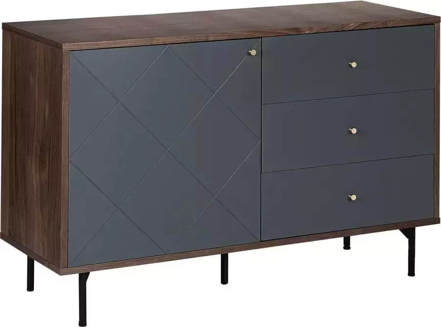 Beliani PALMER Sideboard-Donkere houtkleur-MDF - Foto 1