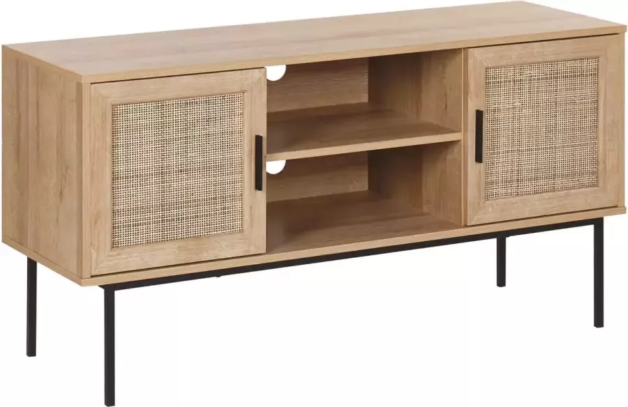 Beliani PASCO TV-meubel-lichte houtkleur-Vezelplaat