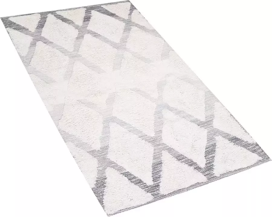 Beliani PENDIK Shaggy vloerkleed Beige 80 x 150 cm Katoen - Foto 2