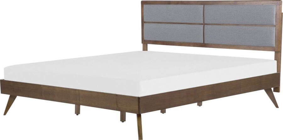 Beliani POISSY Tweepersoonsbed Grijs 160 x 200 cm MDF - Foto 2