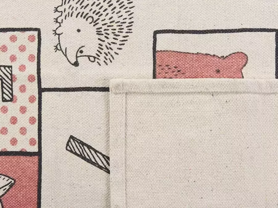 Beliani RAIPUR Kindervloerkleed Roze Katoen