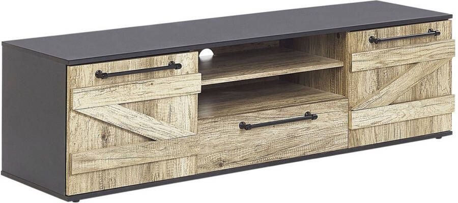 Beliani SALTER TV-meubel-lichte houtkleur-Vezelplaat
