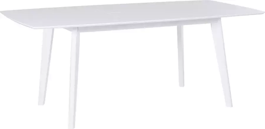 Beliani SANFORD Uitschuifbare eettafel Wit 90 x 150 195 cm MDF