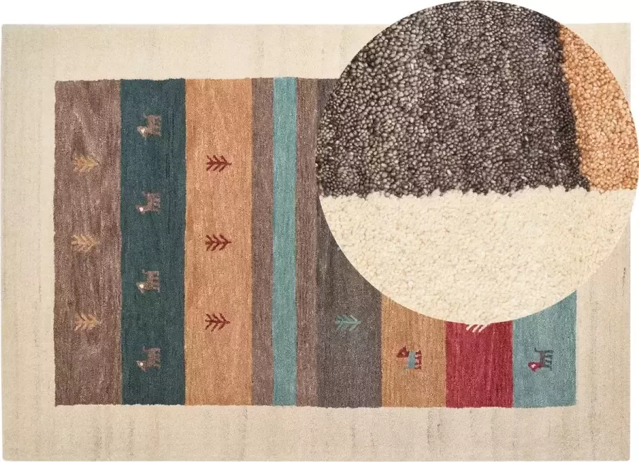 Beliani -SARILAR-Modern vloerkleed-Multicolor-160 x 230 cm-Wol