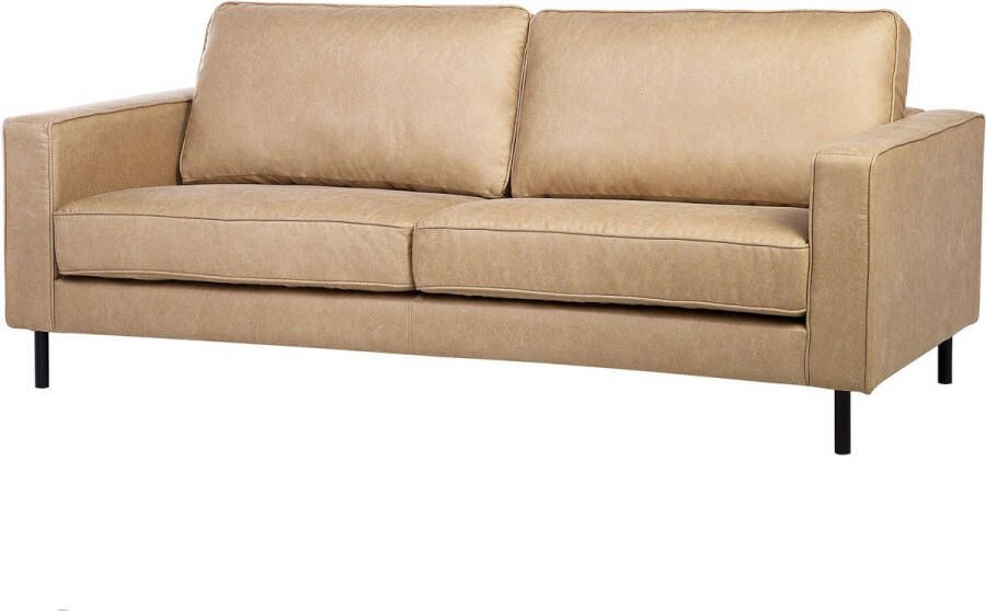 Beliani SAVALEN Three Seater Sofa Beige Kunstleer - Foto 2