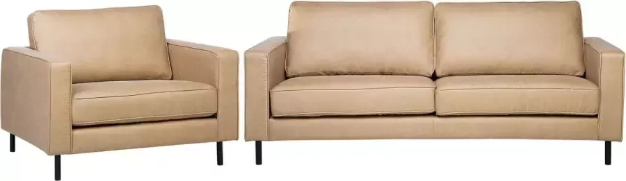 Beliani SAVALEN Living Room Set Beige Kunstleer - Foto 2