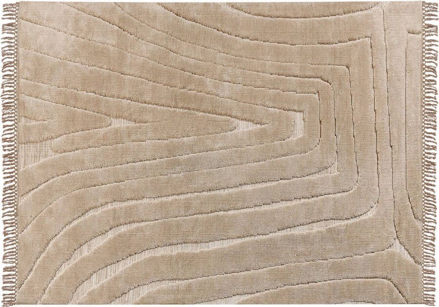 Beliani SAZOO Vloerkleed Beige 300 x 400 cm Polyester - Foto 1