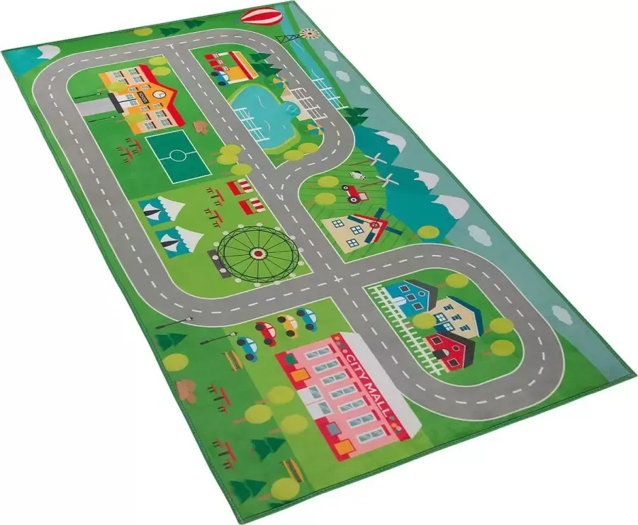 Beliani SEBEN Kindervloerkleed Groen 80 x 150 cm Polyester