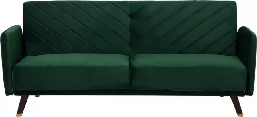 Beliani SENJA Sofa Bed Groen Polyester