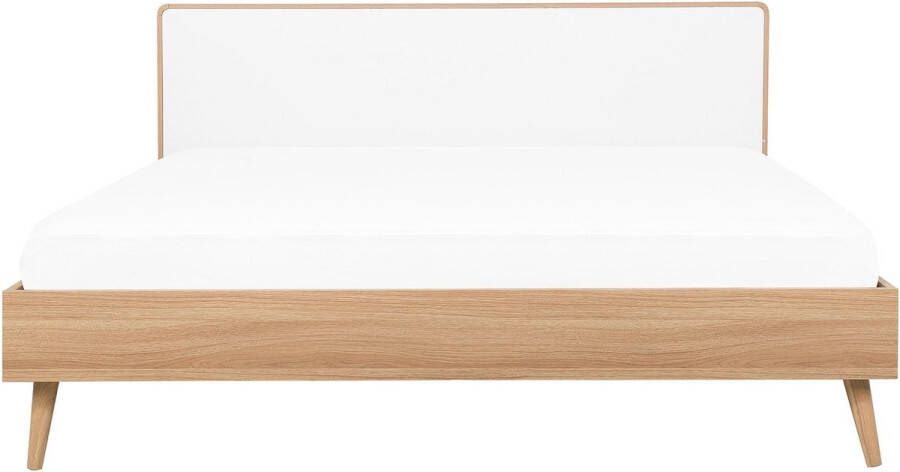 Beliani SERRIS Bed Lichte houtkleur 160 x 200 cm Vezelplaat - Foto 1
