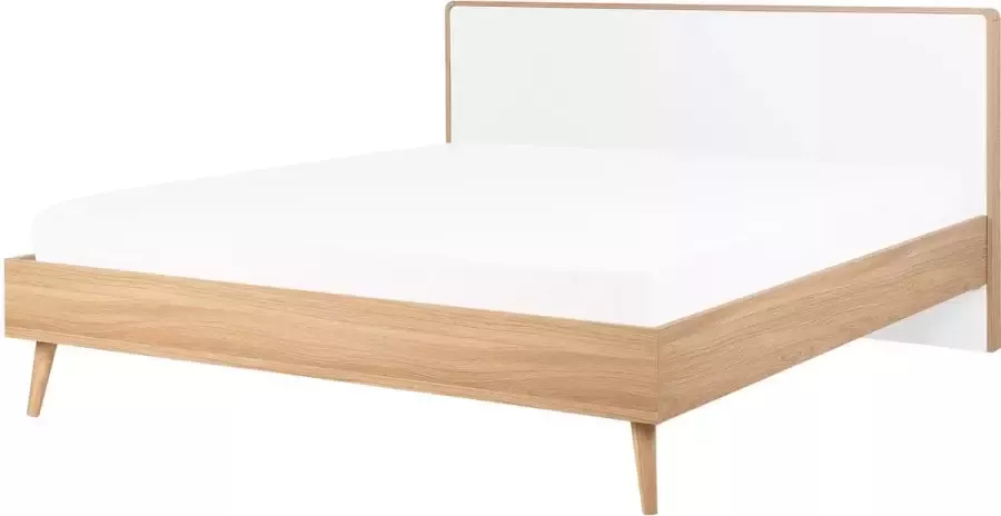 Beliani SERRIS Bed met LED-verlichting Lichte houtkleur 160x200 - Foto 2