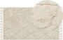 Beliani SILCHAR Laagpolig vloerkleed Beige 80 x 150 cm Katoen - Thumbnail 1