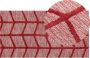 Beliani SIVAS Laagpolig vloerkleed Rood 80 x 150 cm Katoen - Thumbnail 1