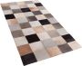 Beliani SOKE Laagpolig vloerkleed Multicolor 80 x 150 cm Leer - Thumbnail 1