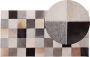 Beliani SOKE Laagpolig vloerkleed Multicolor 80 x 150 cm Leer - Thumbnail 2