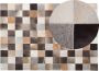 Beliani SOKE Patchwork vloerkleed Multicolor 160 x 230 cm Leer - Thumbnail 2