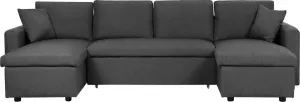 Beliani SOMMEN Sofa Bed Grijs Polyester