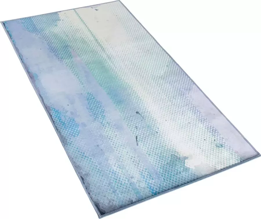 Beliani SUSUZ Laagpolig vloerkleed Marineblauw 80 x 150 cm Polyester