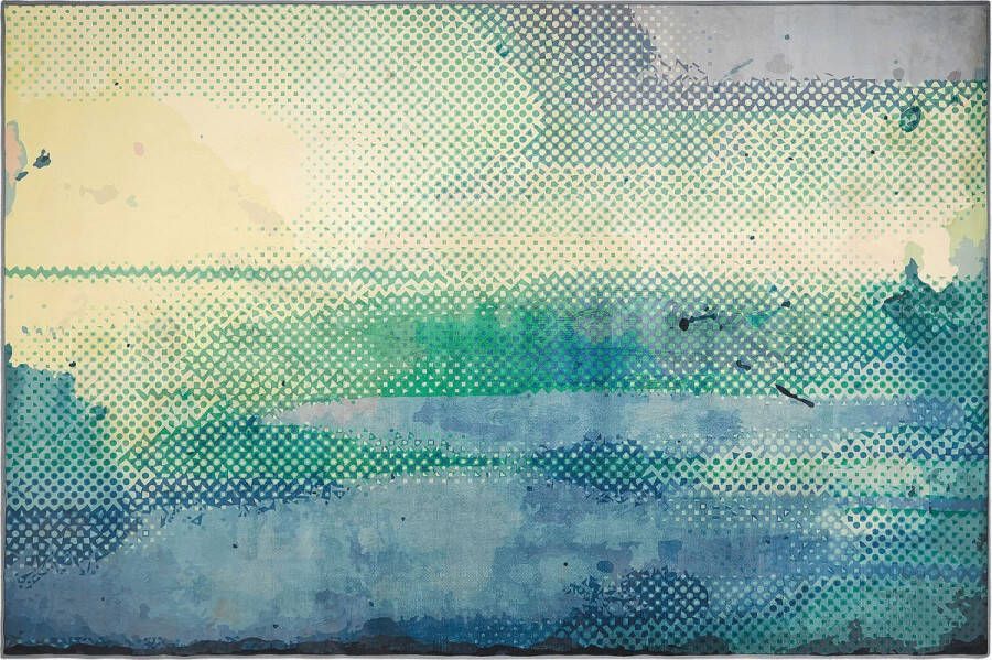 Beliani SUSUZ Laagpolig vloerkleed Lichtgrijs 140 x 200 cm Polyester