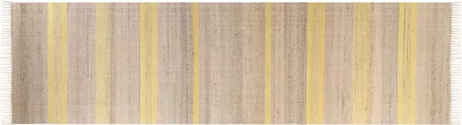 Beliani Vloerkleed jute beige lichtgroen 80 x 300 cm TALPUR - Foto 2