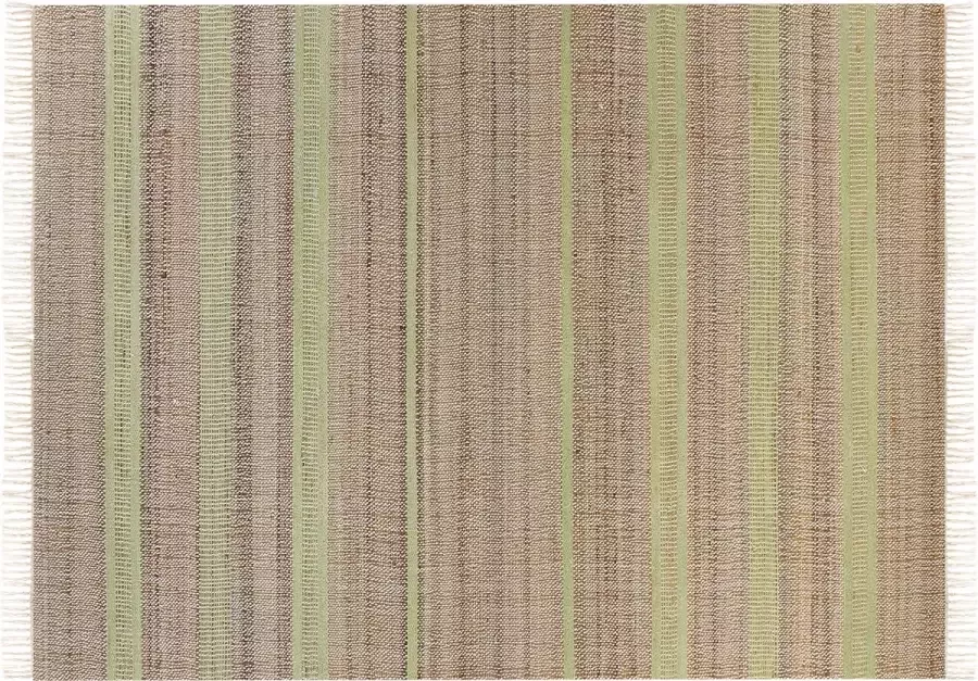 Beliani Vloerkleed jute beige lichtgroen 160 x 230 cm TALPUR - Foto 2