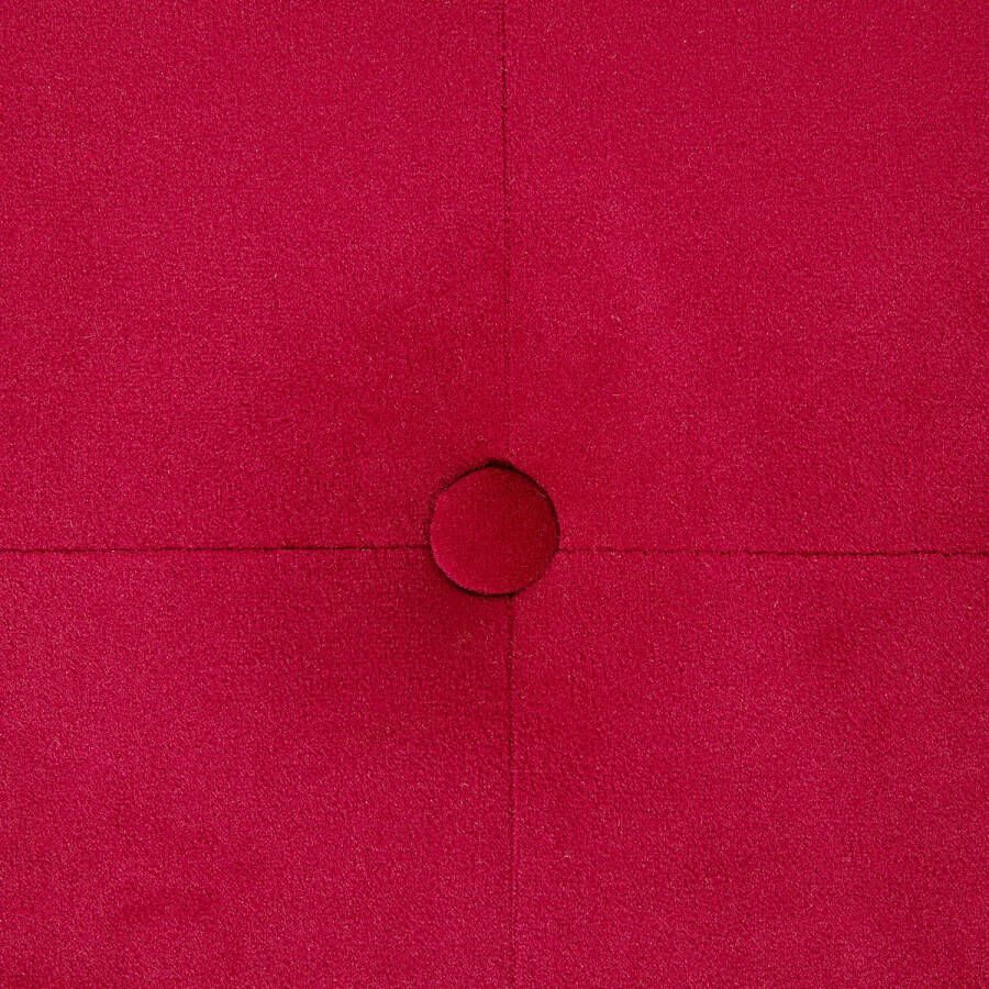 Beliani TAMPA Poef Rood 55 cm Fluweel - Foto 1