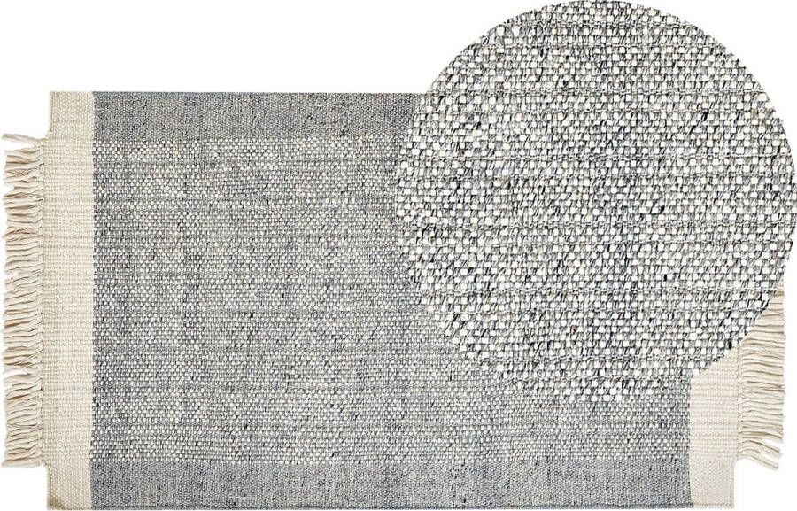 Beliani TATLISU Modern vloerkleed Grijs 80 x 150 cm Wol