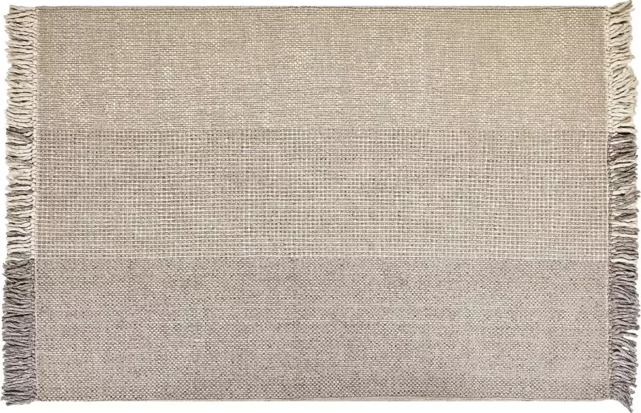 Beliani TEKELER Modern vloerkleed Lichtgrijs 140 x 200 cm Wol - Foto 2