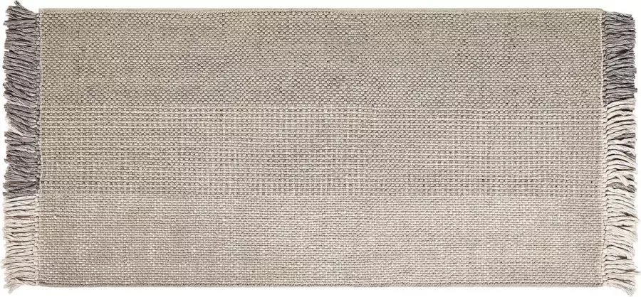 Beliani TEKELER Modern vloerkleed Grijs 80 x 150 cm Wol - Foto 2