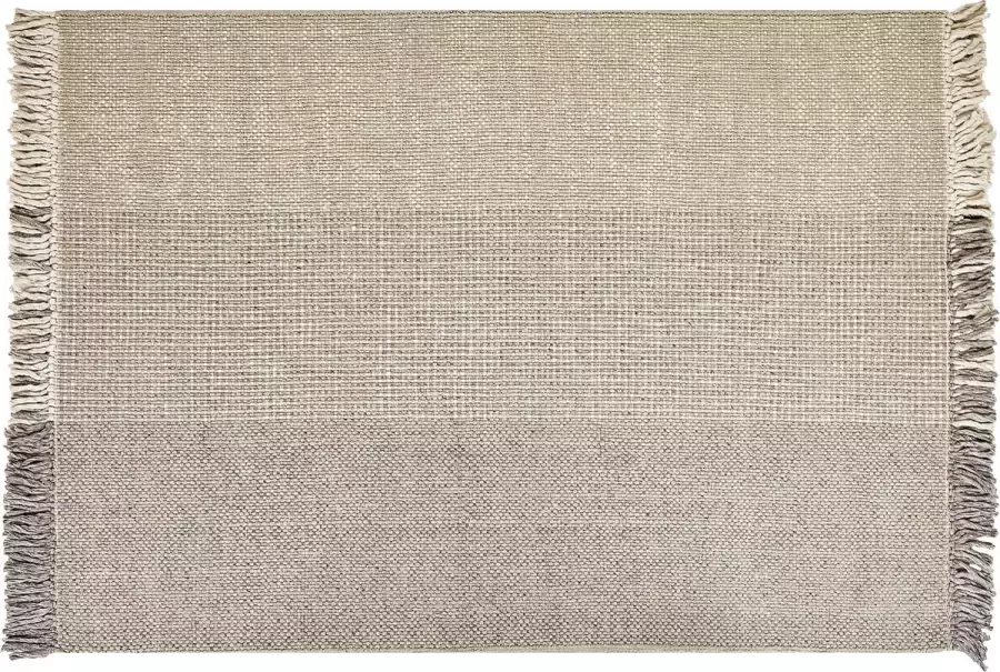 Beliani TEKELER Modern vloerkleed Lichtgrijs 160 x 230 cm Wol - Foto 2