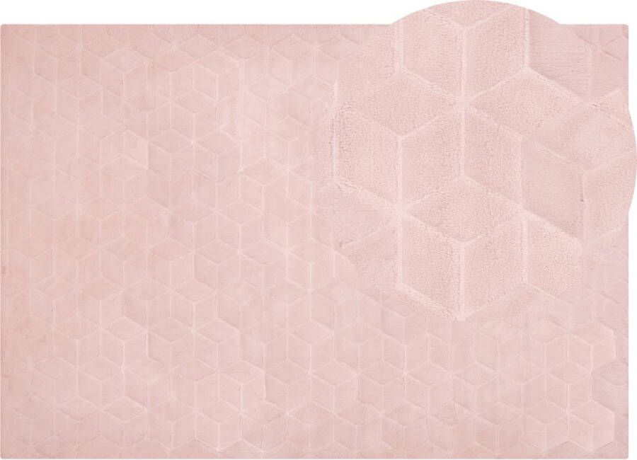 Beliani THATTA Vloerkleed Roze 160 x 230 cm Nepbont
