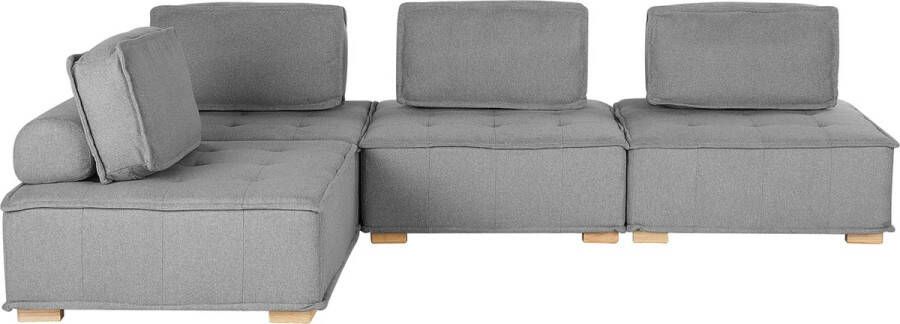 Beliani TIBRO Modulaire Sofa-Lichte houtkleur-Polyester