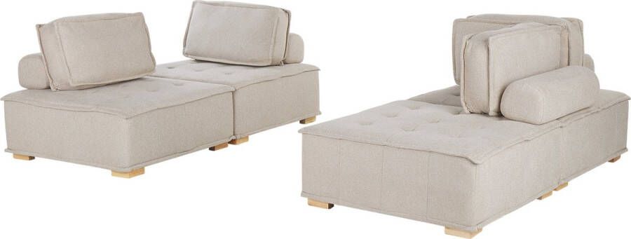 Beliani TIBRO Modulaire sofa Beige Kunststof - Foto 1