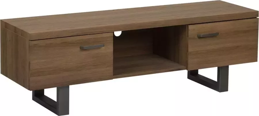 Beliani TIMBER TV-meubel Donkere houtkleur MDF
