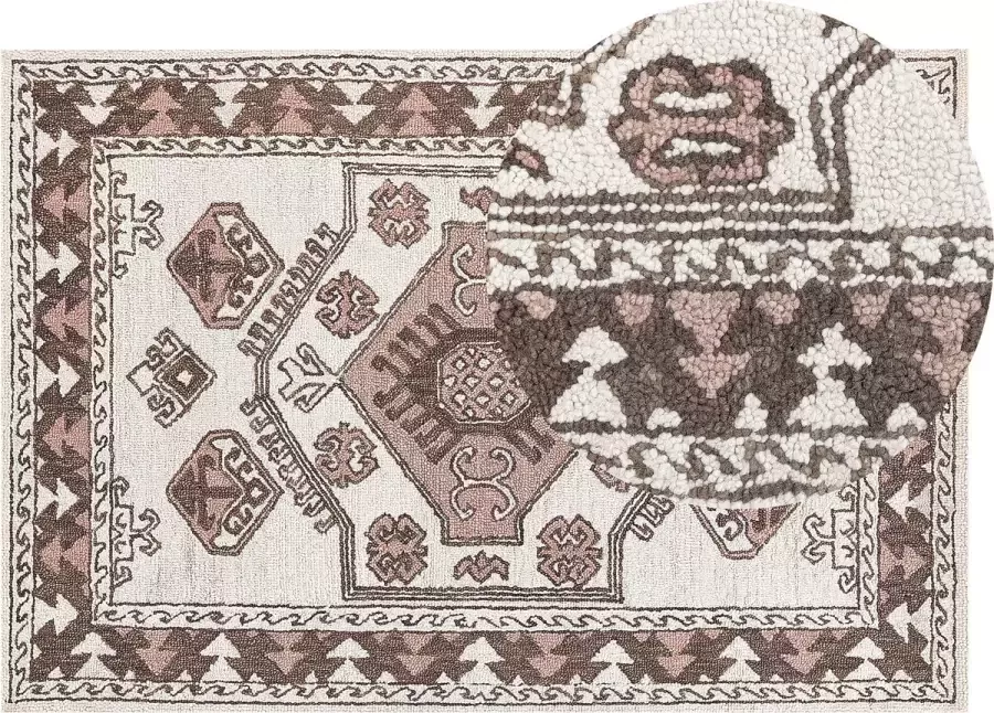 Beliani Vloerkleed wol meerkleurig 140 x 200 cm TOMARZA - Foto 3