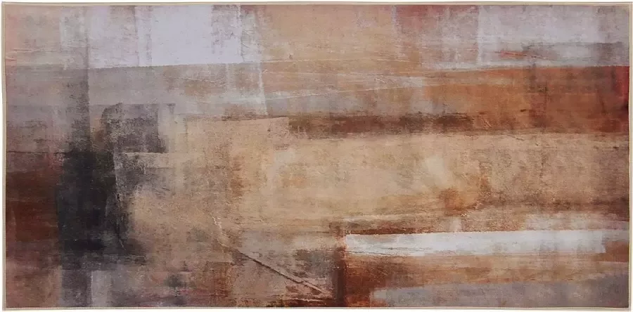 Beliani TRABZON Vloerkleed Multicolor Bruin 80 x 150 cm Polyester - Foto 3