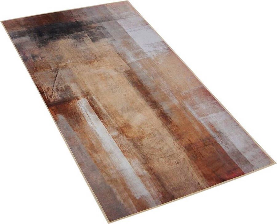 Beliani TRABZON Vloerkleed Multicolor Bruin 80 x 150 cm Polyester
