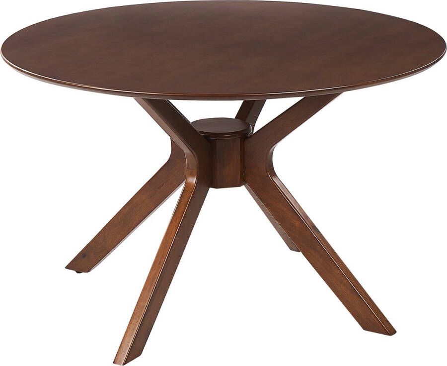 Beliani TYMIS Dining Table Donkere houtkleur MDF