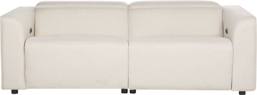 Beliani ULVEN Tweezitsbank elektrisch verstelbaar Lichtbeige Polyester - Foto 2